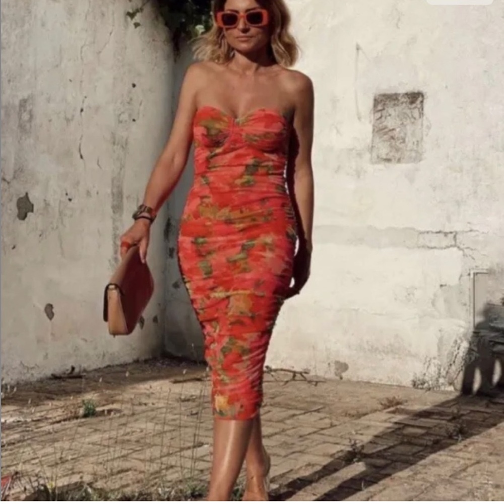 Zara printed Tull dress floral